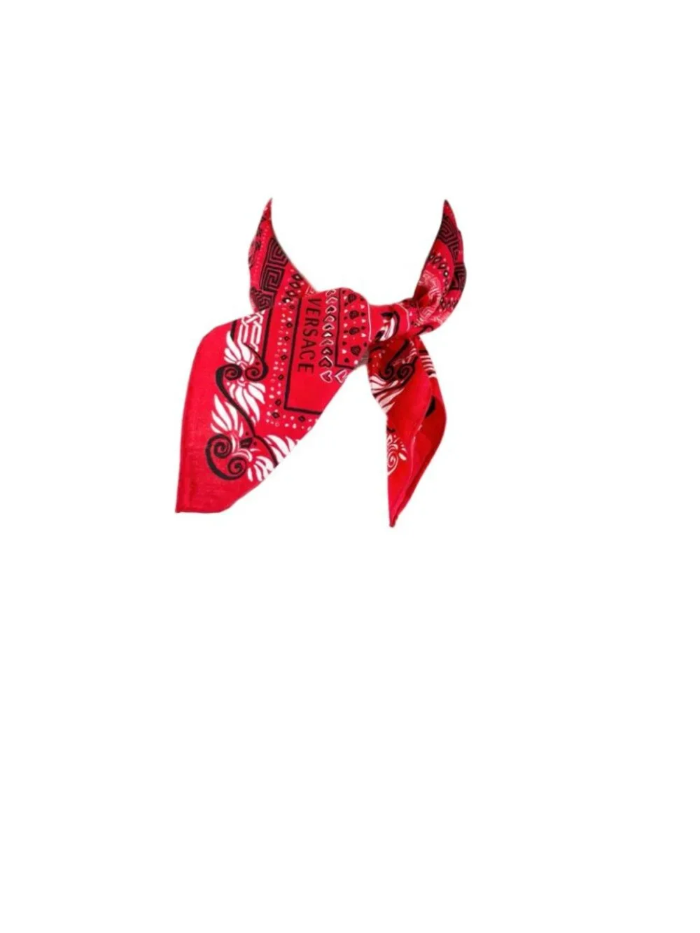 Versace Silk Red Scarf